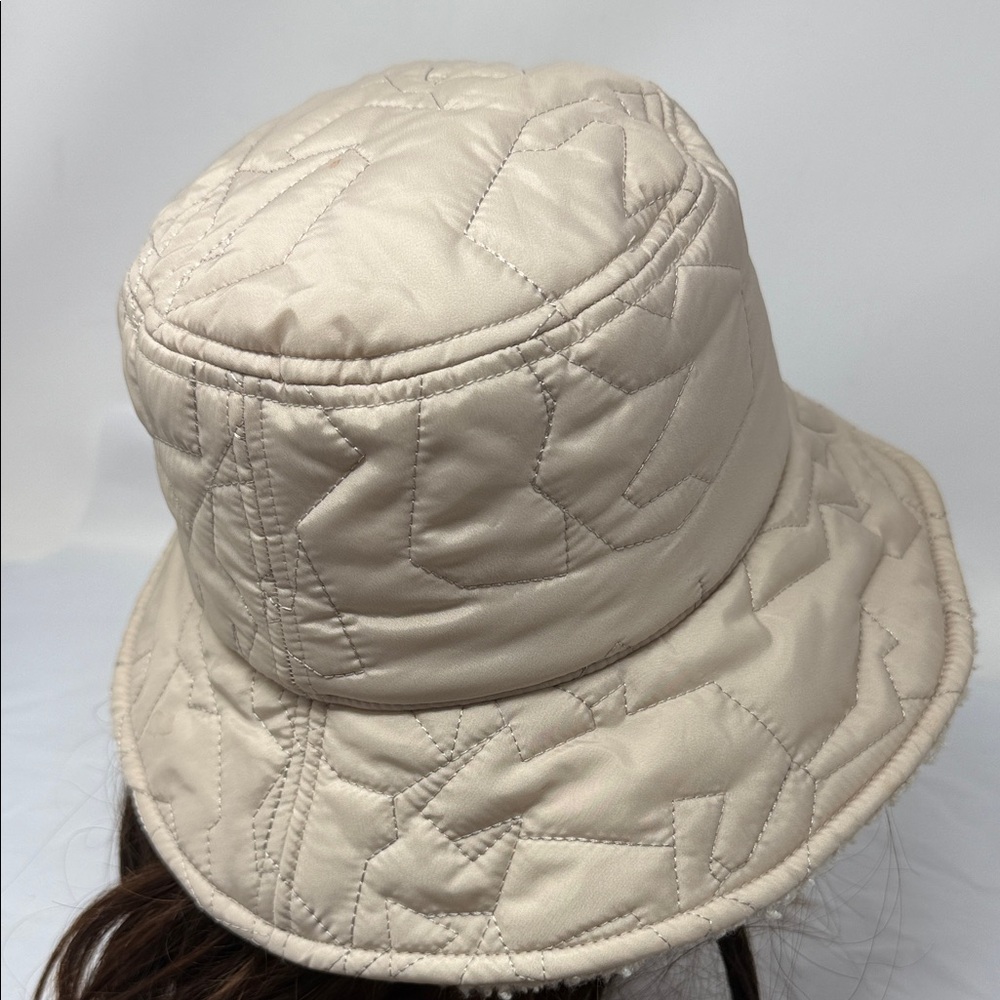 Rag & Bone Sherpa Quilted Bucket Hat Cream Neutral Scandi Winter Quiet Luxury - Picture 3 of 8